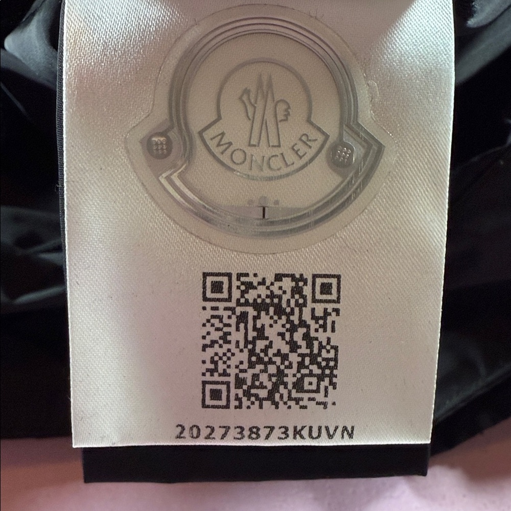 Moncler Classic Black Sweatshirt Crystal Logo Lace Up Hem Pullover - Picture 7 of 9